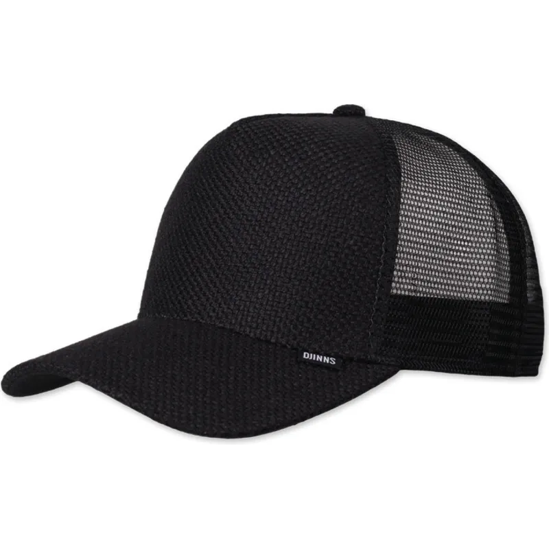 petten-gebogen-zwart-snapback-hft-cotton-mesh-van-djinns