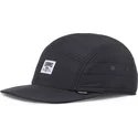 petten-plat-zwart-verstelbaar-puffy-nylon-van-djinns