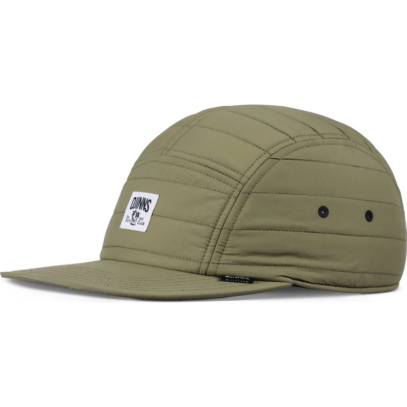 petten-plat-groen-verstelbaar-puffy-nylon-van-djinns