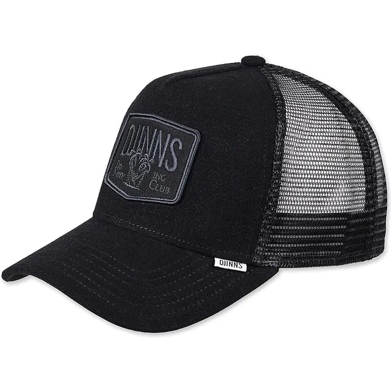 petten-gebogen-zwart-snapback-hippy-canvas-hft-van-djinns