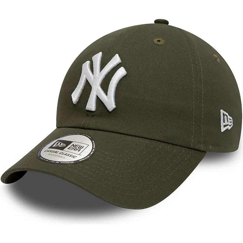 petten-gebogen-groen-verstelbaar-9twenty-league-essential-van-new-york-yankees-mlb-van-new-era