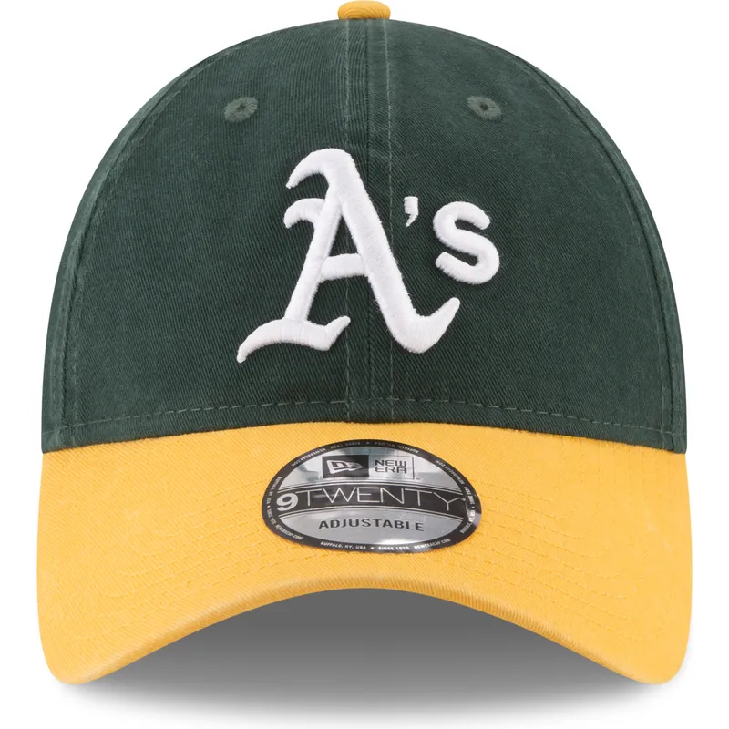 petten-gebogen-groen-verstelbaar-9twenty-core-classic-van-oakland-athletics-mlb-van-new-era