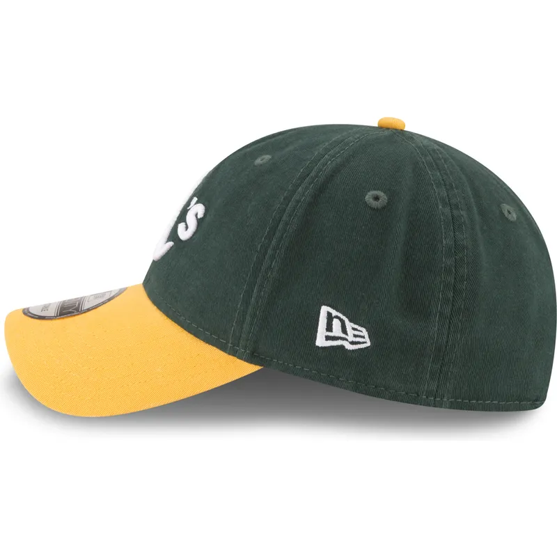 petten-gebogen-groen-verstelbaar-9twenty-core-classic-van-oakland-athletics-mlb-van-new-era