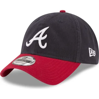 Petten gebogen marineblauw verstelbaar 9TWENTY Core Classic van Atlanta Braves MLB van New Era