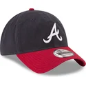 petten-gebogen-marineblauw-verstelbaar-9twenty-core-classic-van-atlanta-braves-mlb-van-new-era