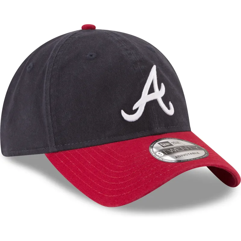 petten-gebogen-marineblauw-verstelbaar-9twenty-core-classic-van-atlanta-braves-mlb-van-new-era