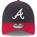 petten-gebogen-marineblauw-verstelbaar-9twenty-core-classic-van-atlanta-braves-mlb-van-new-era