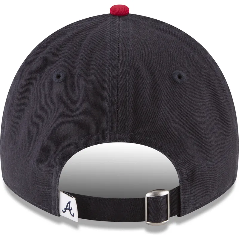 petten-gebogen-marineblauw-verstelbaar-9twenty-core-classic-van-atlanta-braves-mlb-van-new-era