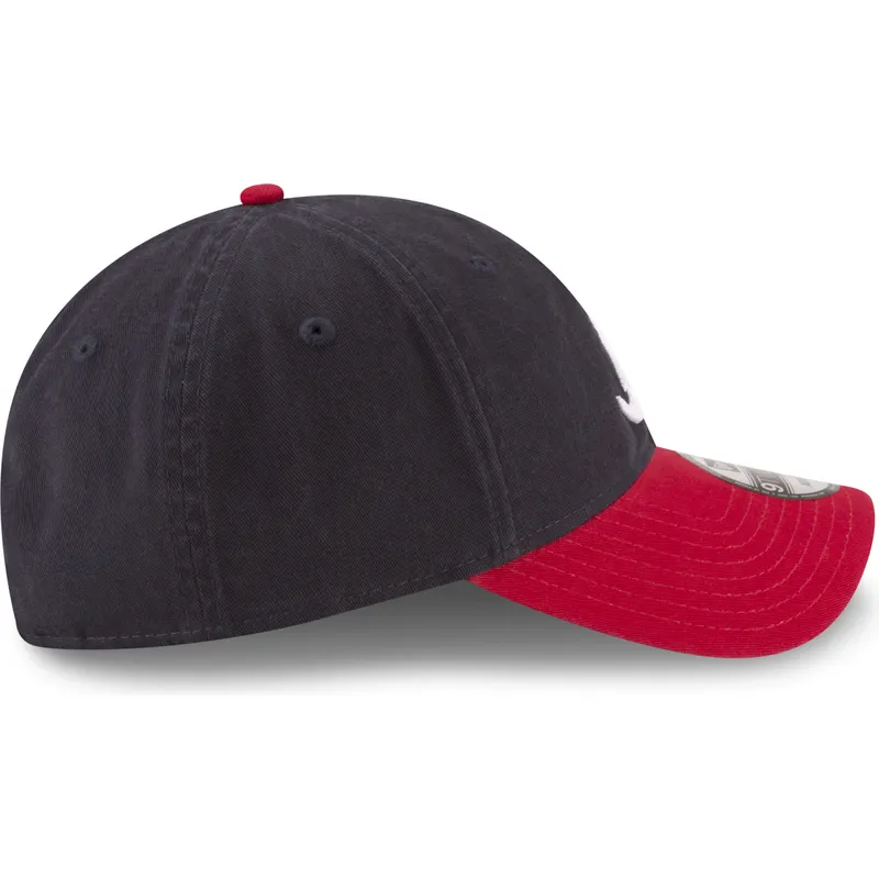 petten-gebogen-marineblauw-verstelbaar-9twenty-core-classic-van-atlanta-braves-mlb-van-new-era