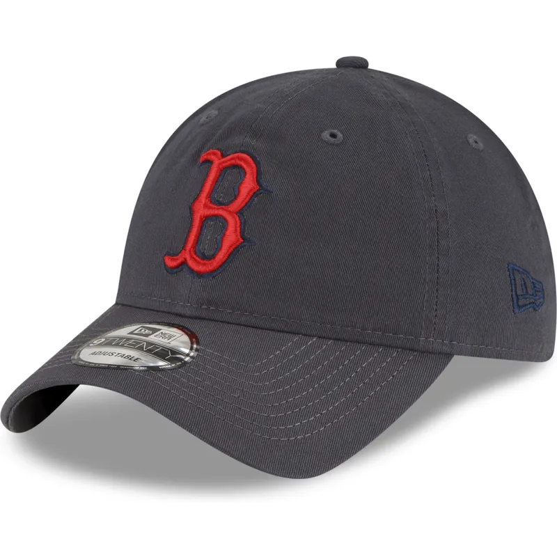 petten-gebogen-grijs-verstelbaar-9twenty-core-classic-van-boston-red-sox-mlb-van-new-era