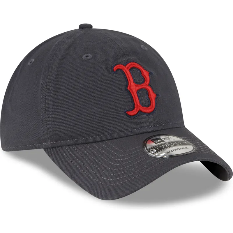 petten-gebogen-grijs-verstelbaar-9twenty-core-classic-van-boston-red-sox-mlb-van-new-era