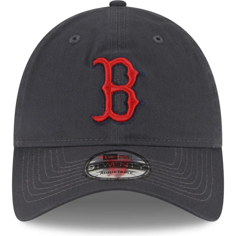 petten-gebogen-grijs-verstelbaar-9twenty-core-classic-van-boston-red-sox-mlb-van-new-era