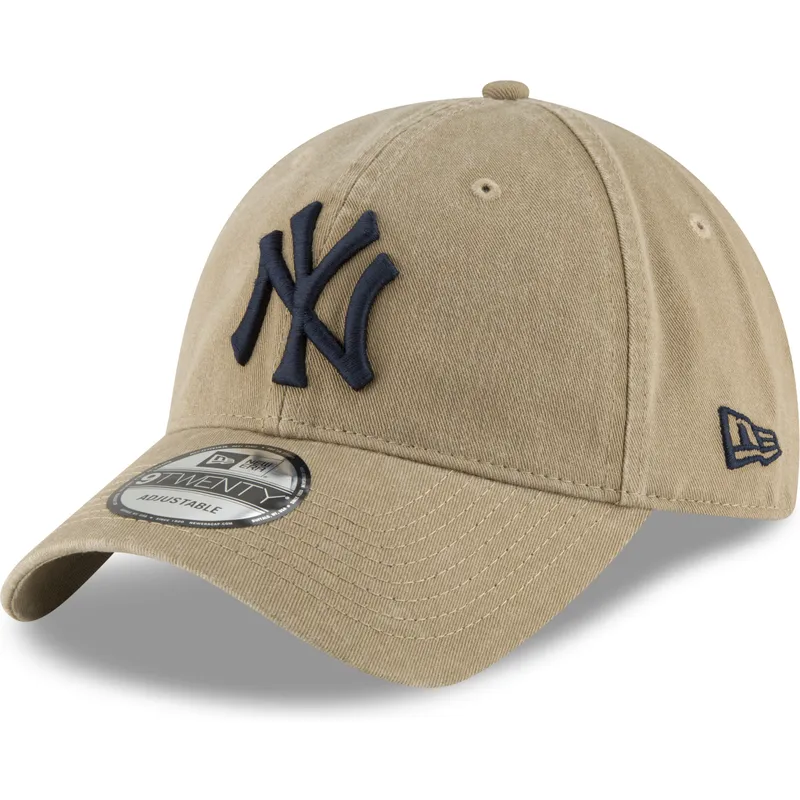 petten-gebogen-bruin-verstelbaar-9twenty-core-classic-van-new-york-yankees-mlb-van-new-era