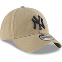 petten-gebogen-bruin-verstelbaar-9twenty-core-classic-van-new-york-yankees-mlb-van-new-era