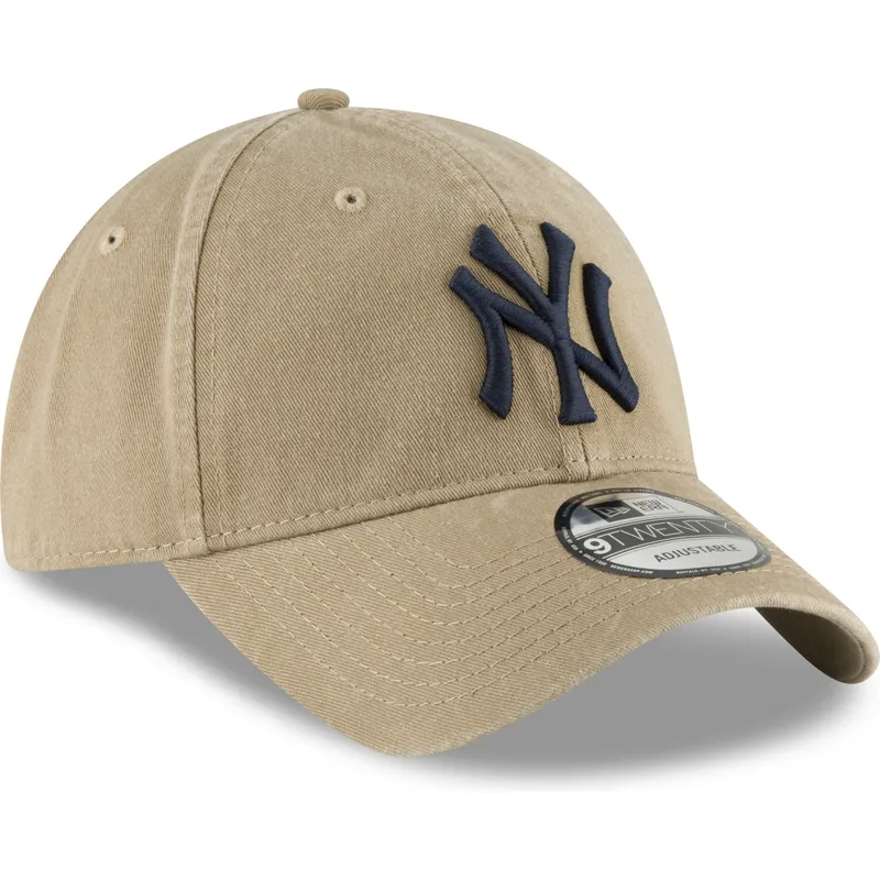 petten-gebogen-bruin-verstelbaar-9twenty-core-classic-van-new-york-yankees-mlb-van-new-era