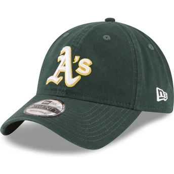 Petten gebogen groen verstelbaar 9TWENTY Core Classic van Oakland Athletics MLB van New Era