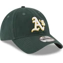 petten-gebogen-groen-verstelbaar-9twenty-core-classic-van-oakland-athletics-mlb-van-new-era
