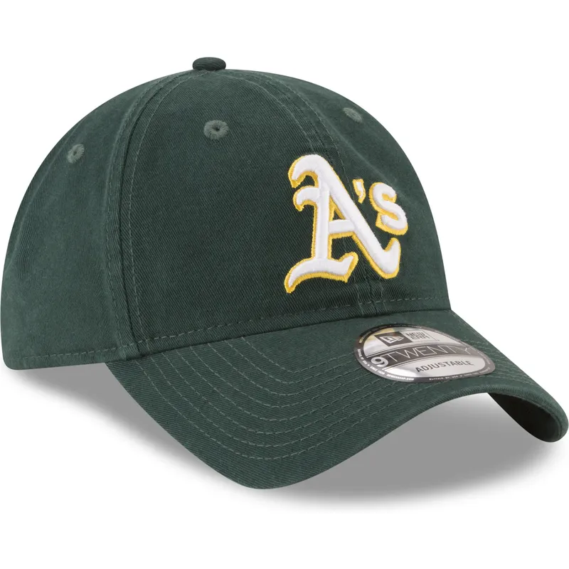 petten-gebogen-groen-verstelbaar-9twenty-core-classic-van-oakland-athletics-mlb-van-new-era