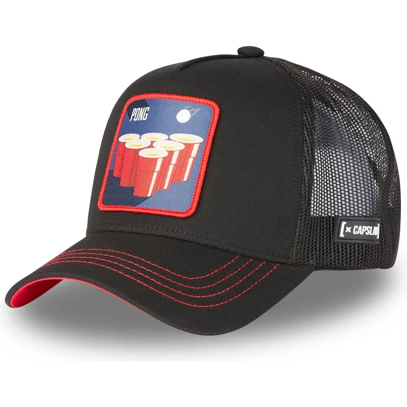 petten-gebogen-zwart-snapback-be1-beer-pong-cocktails-van-capslab