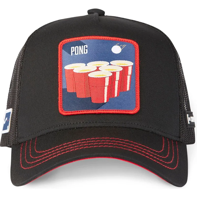 petten-gebogen-zwart-snapback-be1-beer-pong-cocktails-van-capslab