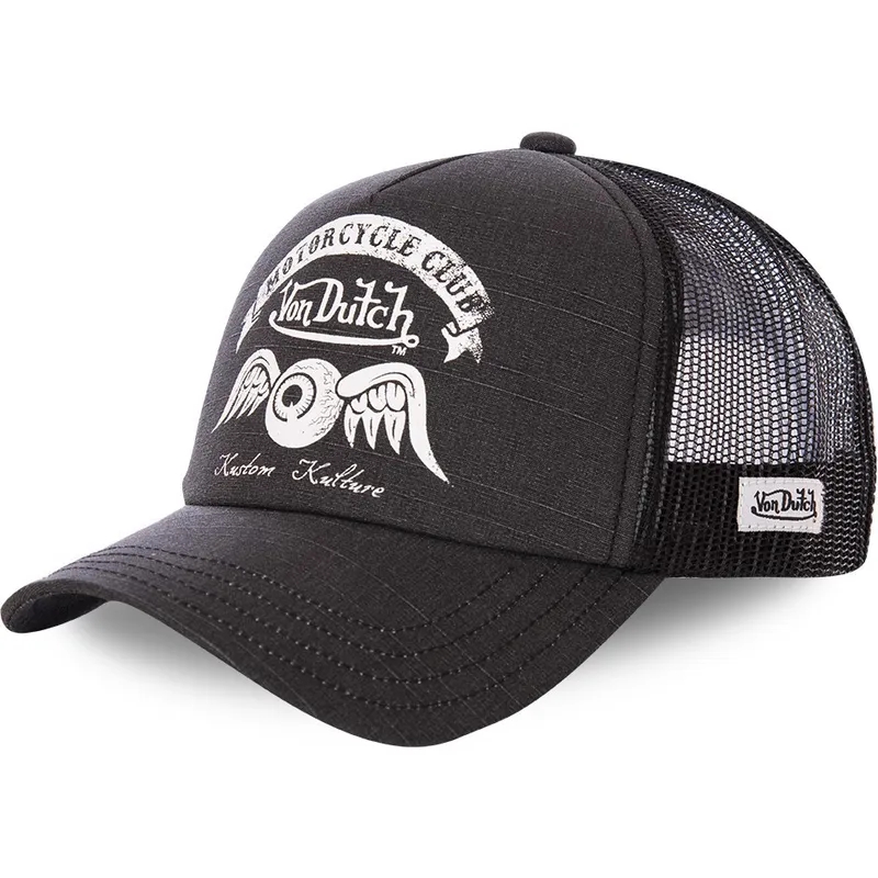 petten-gebogen-zwart-snapback-voor-kinderen-crew8-van-von-dutch