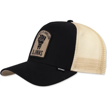 Petten gebogen zwart snapback Rebellion HFT van Djinns