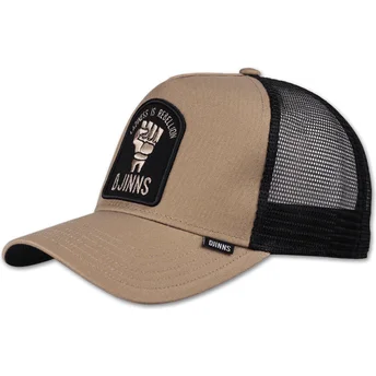 Petten gebogen beige snapback Rebellion HFT van Djinns