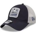 petten-gebogen-marineblauw-snapback-9twenty-stripe-van-new-york-yankees-mlb-van-new-era