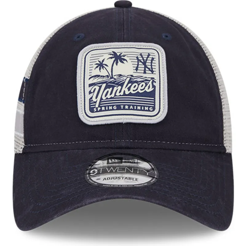 petten-gebogen-marineblauw-snapback-9twenty-stripe-van-new-york-yankees-mlb-van-new-era