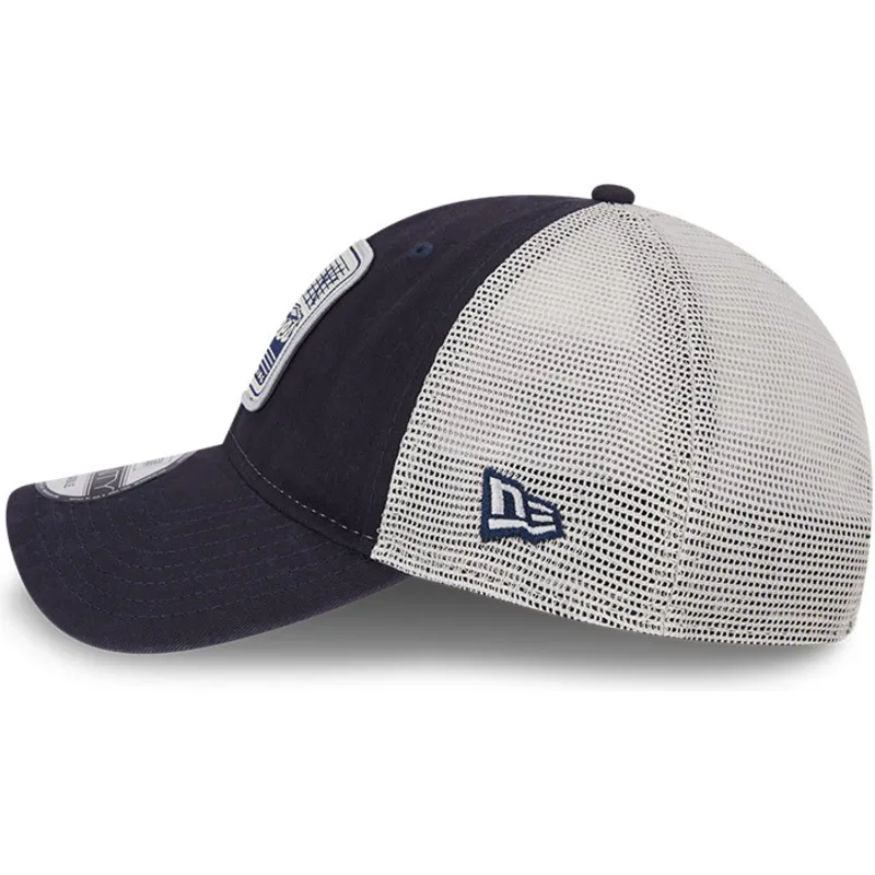 petten-gebogen-marineblauw-snapback-9twenty-stripe-van-new-york-yankees-mlb-van-new-era