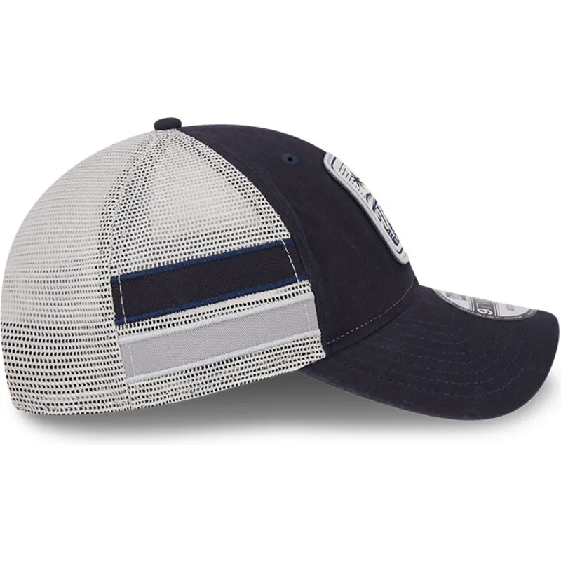 petten-gebogen-marineblauw-snapback-9twenty-stripe-van-new-york-yankees-mlb-van-new-era