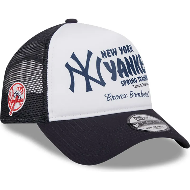 petten-gebogen-marineblauw-snapback-9forty-a-frame-team-van-new-york-yankees-mlb-van-new-era