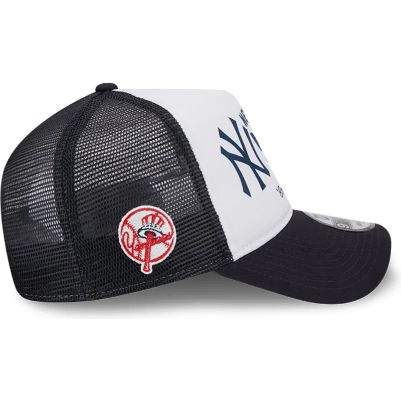 petten-gebogen-marineblauw-snapback-9forty-a-frame-team-van-new-york-yankees-mlb-van-new-era