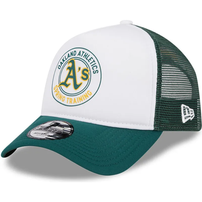 petten-gebogen-groen-snapback-9forty-a-frame-circle-van-oakland-athletics-mlb-van-new-era