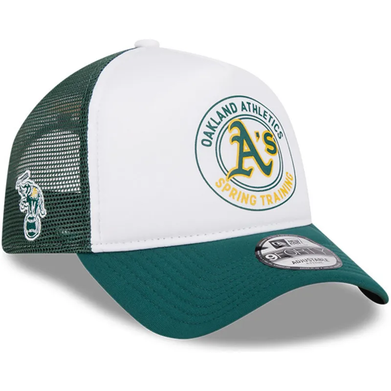 petten-gebogen-groen-snapback-9forty-a-frame-circle-van-oakland-athletics-mlb-van-new-era