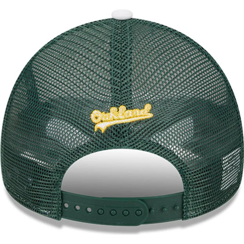 petten-gebogen-groen-snapback-9forty-a-frame-circle-van-oakland-athletics-mlb-van-new-era