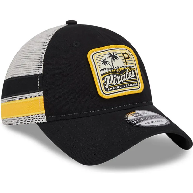 petten-gebogen-zwart-snapback-9twenty-stripe-van-pittsburgh-pirates-mlb-van-new-era