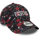 petten-gebogen-zwart-verstelbaar-9forty-floral-all-over-print-van-manchester-united-football-club-premier-league-van-new-era