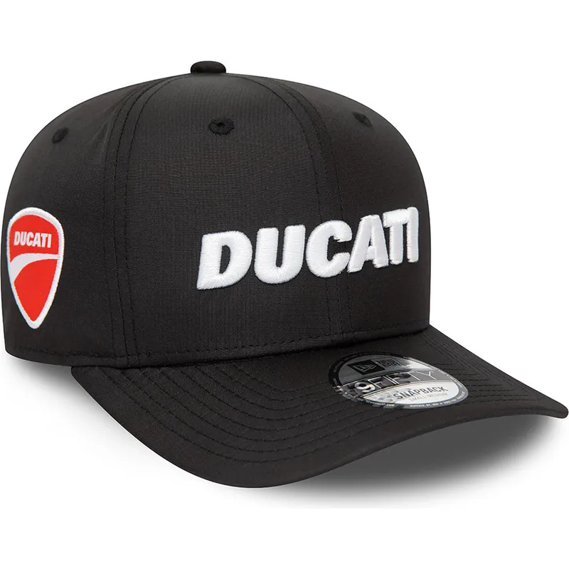 petten-gebogen-zwart-snapback-9fifty-ripstop-van-ducati-motor-motogp-van-new-era