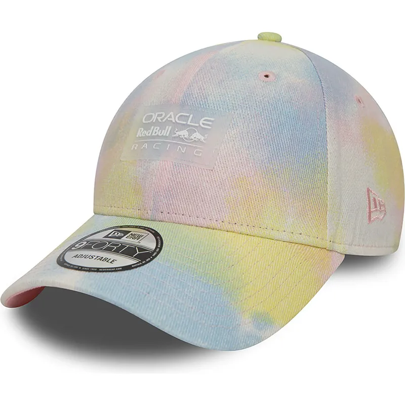 petten-gebogen-meerkleurig-snapback-9forty-tie-dye-denim-van-red-bull-racing-formula-1-van-new-era petten-gebogen-meerkleurig-snapback-9forty-tie-dye-denim-van-red-bull-racing-formula-1-van-new-era