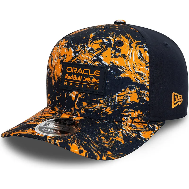 petten-gebogen-oranje-snapback-9fifty-all-over-print-van-red-bull-racing-formula-1-van-new-era petten-gebogen-oranje-snapback-9fifty-all-over-print-van-red-bull-racing-formula-1-van-new-era
