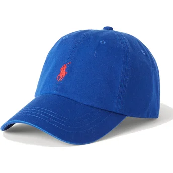 Petten gebogen blauw verstelbaar Cotton Chino Classic Sport van Polo Ralph Lauren