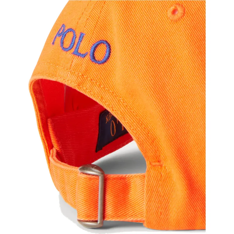 petten-gebogen-oranje-verstelbaar-cotton-chino-classic-sport-van-polo-ralph-lauren
