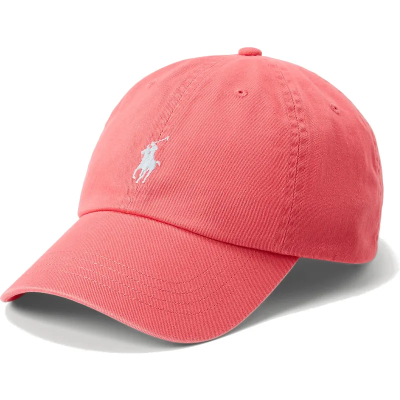 petten-gebogen-rood-verstelbaar-cotton-chino-classic-sport-van-polo-ralph-lauren