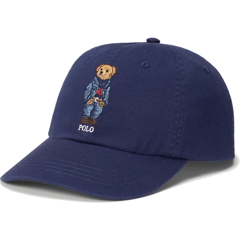 petten-gebogen-marineblauw-verstelbaar-classic-sport-bear-van-polo-ralph-lauren