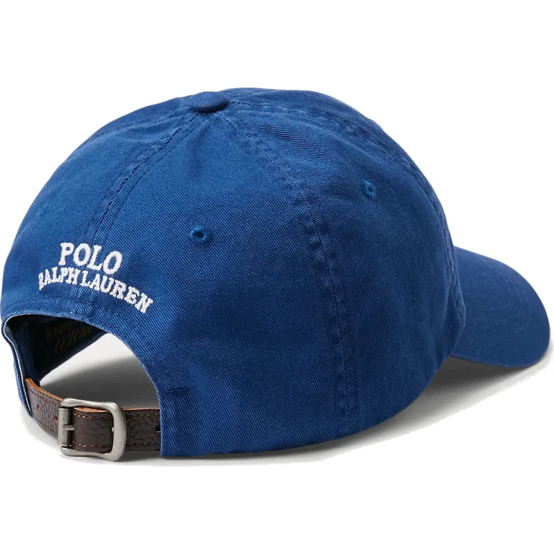 petten-gebogen-blauw-verstelbaar-classic-sport-bear-van-polo-ralph-lauren