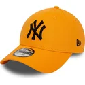 petten-gebogen-oranje-verstelbaar-9forty-league-essential-van-new-york-yankees-mlb-van-new-era