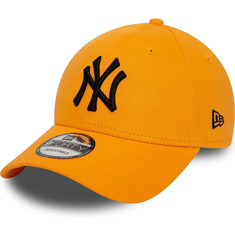 petten-gebogen-oranje-verstelbaar-9forty-league-essential-van-new-york-yankees-mlb-van-new-era