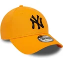 petten-gebogen-oranje-verstelbaar-9forty-league-essential-van-new-york-yankees-mlb-van-new-era