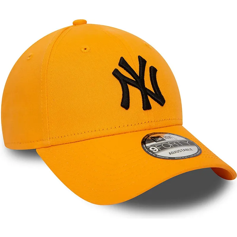 petten-gebogen-oranje-verstelbaar-9forty-league-essential-van-new-york-yankees-mlb-van-new-era